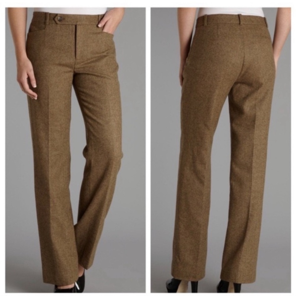 Lauren Ralph Lauren Adelle Houndstooth Plaid Trouser Pant Academia Preppy Size 8